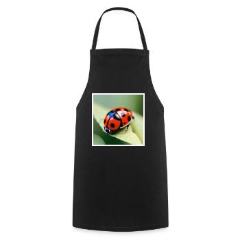 Ladybug sitting on a leaf - Cooking Apron - black - Front - AI Model Male 185 dark (185cm)