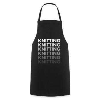 Tricoteuse Tricot - Tablier de cuisine - noir - Devant - AI Model Male 185 dark (185cm)