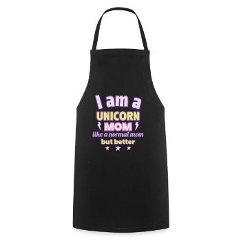 Mother Unicorn, Mother's Day Gift, Magic - Cooking Apron - black - Front - AI Model Male 185 dark (185cm)