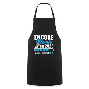 Encore Mamie En 2023 Cadeau Future Grand-mère - Tablier de cuisine - noir - Devant - AI Model Male 185 dark (185cm)