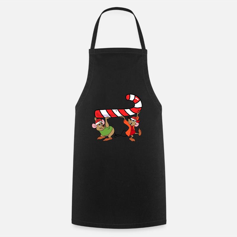 Jaq And Gus Christmas Candy - Cooking Apron - black