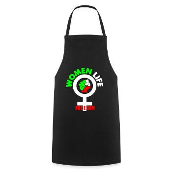 Women life freedom - Tablier de cuisine - noir - Devant - AI Model Male 185 dark (185cm)
