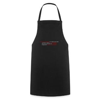 La vie en noir (poème) - Tablier de cuisine - noir - Devant - AI Model Male 185 dark (185cm)
