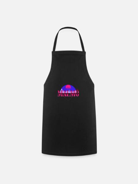Malmö Retro 80s Gava - Tablier de cuisine - noir