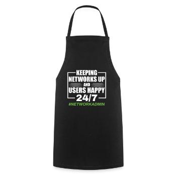 Administrateur réseau Ingénieur réseau - Tablier de cuisine - noir - Devant - AI Model Male 185 dark (185cm)