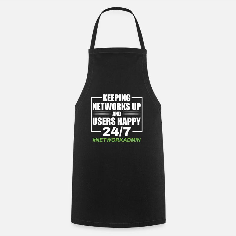 Network Administrator Network Engineer - Cooking Apron - black