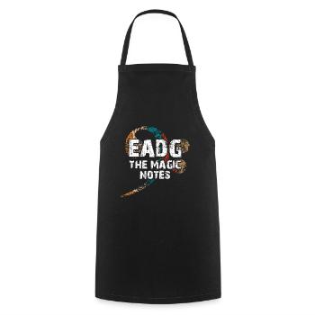 EADG les notes de basse magiques - design de basse cool - Tablier de cuisine - noir - Devant - AI Model Male 185 dark (185cm)
