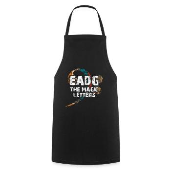 EADG les notes de basse magiques - design de basse cool - Tablier de cuisine - noir - Devant - AI Model Male 185 dark (185cm)