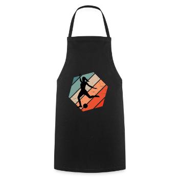 Football Men Football Football Football Football - Cooking Apron - black - Front - AI Model Male 185 dark (185cm)