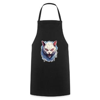 Chat Horreur Halloween - Tablier de cuisine - noir - Devant - AI Model Male 185 dark (185cm)