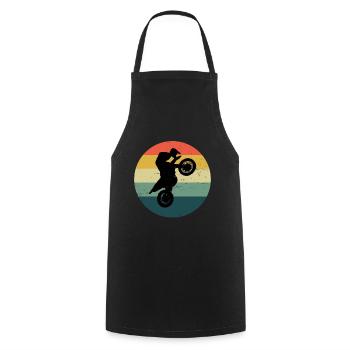 Supermoto Dirt Biker Women's Motocross Dirt Bike - Cooking Apron - black - Front - AI Model Male 185 dark (185cm)