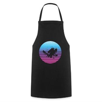 Diver Scuba Diver Diving Men's Scuba Diver - Cooking Apron - black - Front - AI Model Male 185 dark (185cm)