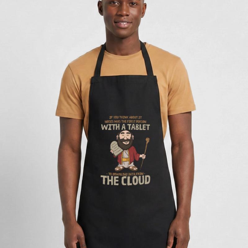 Moses Cloud Tablet Server Admin Tech Support Cooking Apron