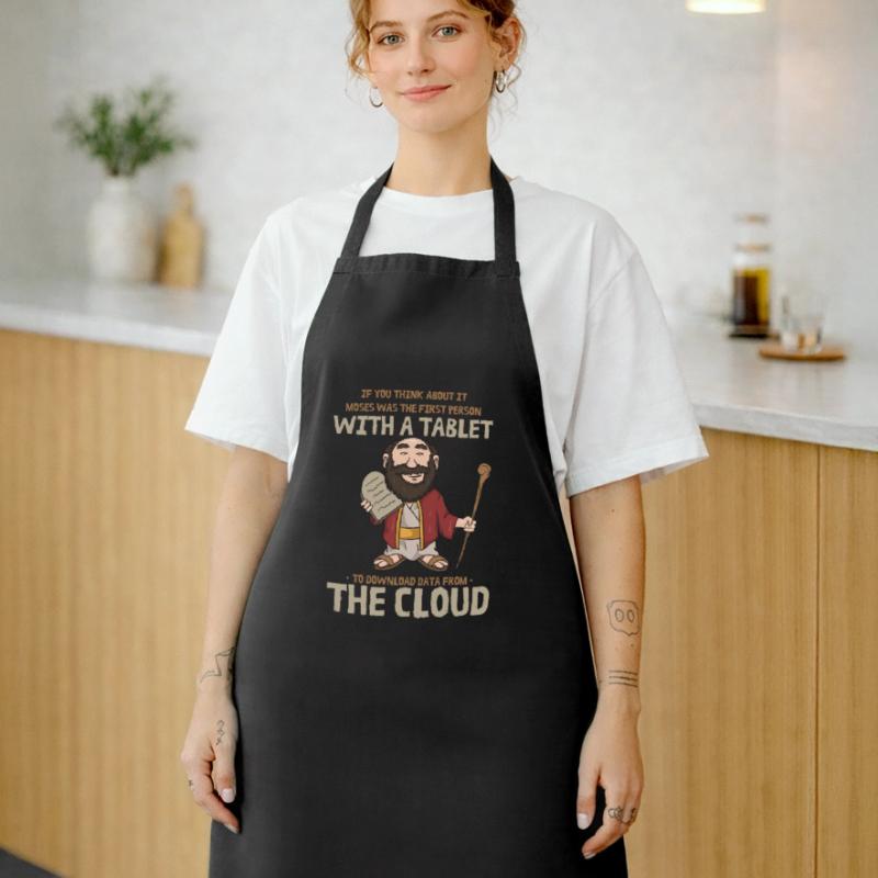Moses Cloud Tablet Server Admin Tech Support Cooking Apron