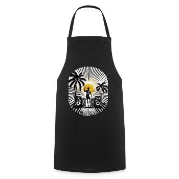Cool Reggae Vibes - Kochschürze - Schwarz - Vorne - AI Model Male 185 dark (185cm)