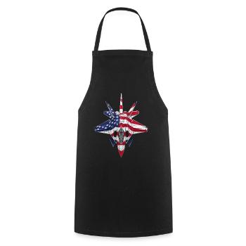Amerikanische Kampfjets 4. Juli - Kochschürze - Schwarz - Vorne - AI Model Male 185 dark (185cm)