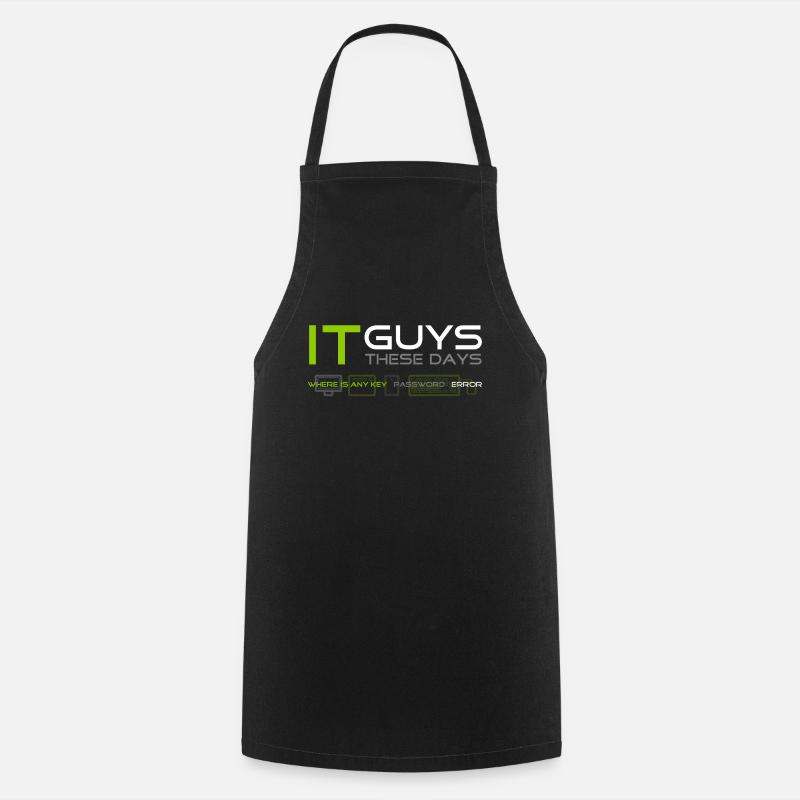 IT guys Neon - Cooking Apron - black