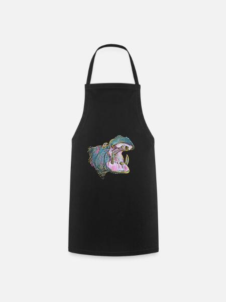 hippopotame - Tablier de cuisine - noir