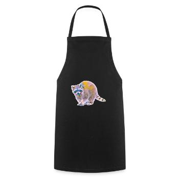 racoon - Cooking Apron - black - Front - AI Model Male 185 dark (185cm)