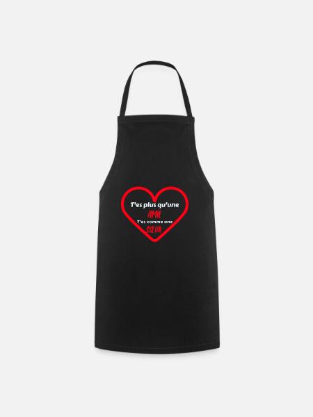 T'es plus qu'une amie cadeau meilleure amie - Tablier de cuisine - noir