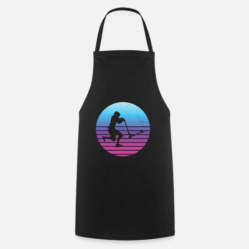 Scooter Stunt Stunt Roller Stuntscooter Scooter - Cooking Apron - black