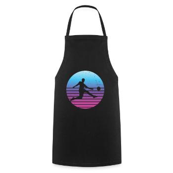 Men's Football Playing Women's Football Spit - Cooking Apron - black - Front - AI Model Male 185 dark (185cm)