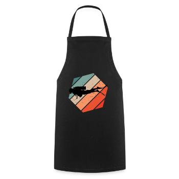 Free Dive Women Men's Diving Diver Diving - Cooking Apron - black - Front - AI Model Male 185 dark (185cm)
