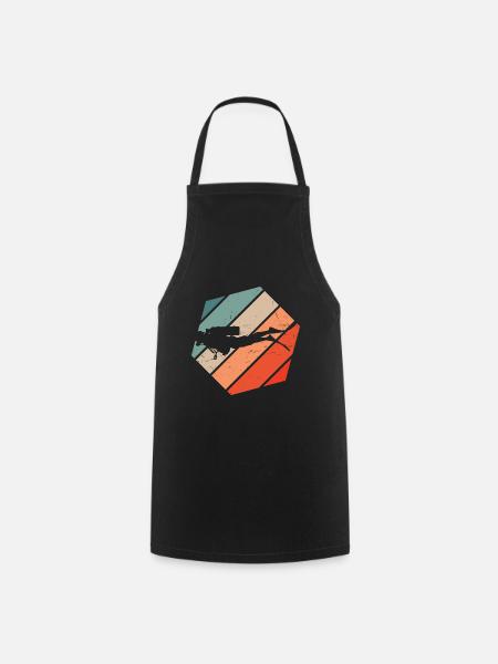 Plongée sous-marine plongeuse pour hommes Plongeur plongeur plongée sous-marine - Tablier de cuisine - noir