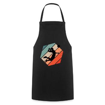 Volleyball féminin Joueur de volleyball masculin - Tablier de cuisine - noir - Devant - AI Model Male 185 dark (185cm)