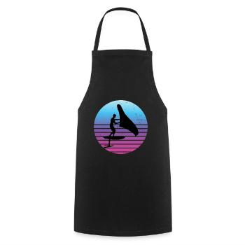 wingsurf hydrofoil wingsurfing wingfoil foilwing - Cooking Apron - black - Front - AI Model Male 185 dark (185cm)