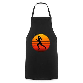 Running Jogging Cross Country Running - Cooking Apron - black - Front - AI Model Male 185 dark (185cm)