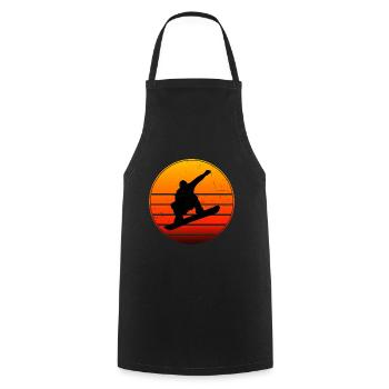 Snowboarding Women's Snowboard Snowboarder Men - Cooking Apron - black - Front - AI Model Male 185 dark (185cm)