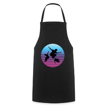 Course libre femmes Parkour masculin - Tablier de cuisine - noir - Devant - AI Model Male 185 dark (185cm)
