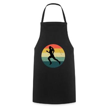 Jogging Women Jogging Running Cross Country Running - Cooking Apron - black - Front - AI Model Male 185 dark (185cm)