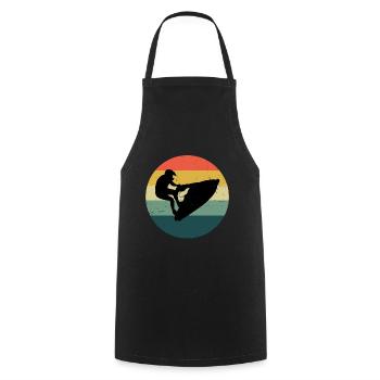 Jet Ski Men's Jetskiing Women Jetski - Cooking Apron - black - Front - AI Model Male 185 dark (185cm)