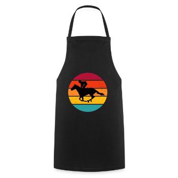 Équitation Hommes Femmes Dressage Sport équestre - Tablier de cuisine - noir - Devant - AI Model Male 185 dark (185cm)
