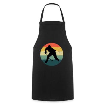 Joueuse de hockey sur glace féminin Jeux de hockey sur glace - Tablier de cuisine - noir - Devant - AI Model Male 185 dark (185cm)