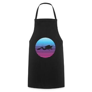 Free Dive Scuba Diver Scuba Diving Men - Tablier de cuisine - noir - Devant - AI Model Male 185 dark (185cm)