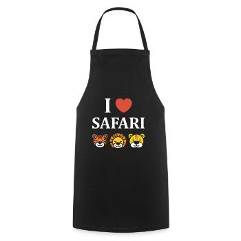 i love safari - Tablier de cuisine - noir - Devant - AI Model Male 185 dark (185cm)
