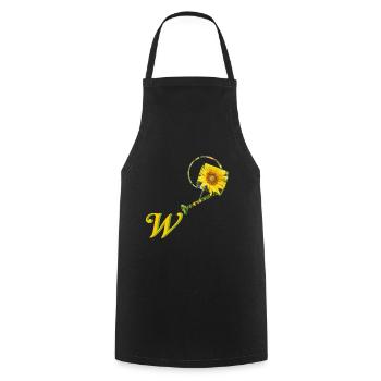 pouring can w - Cooking Apron - black - Front - AI Model Male 185 dark (185cm)