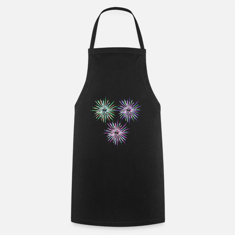 Feuerwerk Rakete - Kochschürze - Schwarz