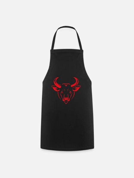 Stier - Kochschürze - Schwarz