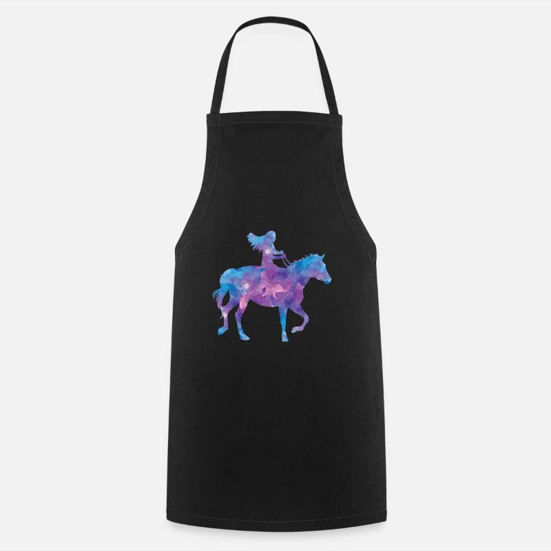 horse riding - Cooking Apron - black