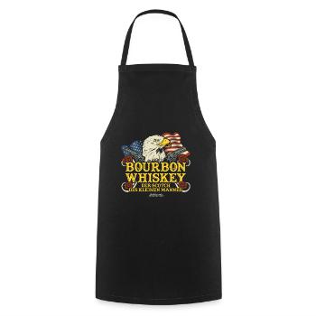 Bourbon Whiskey Scotch des kleinen Mannes - Kochschürze - Schwarz - Vorne - AI Model Male 185 dark (185cm)