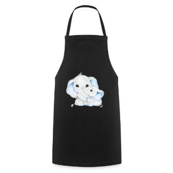 Elefant Afrika Baby Geschenk T-Shirt - Kochschürze - Schwarz - Vorne - AI Model Male 185 dark (185cm)