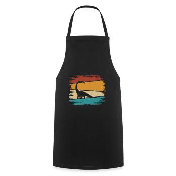 Brachiosaurus Dino Dinosaur - Cooking Apron - black - Front - AI Model Male 185 dark (185cm)