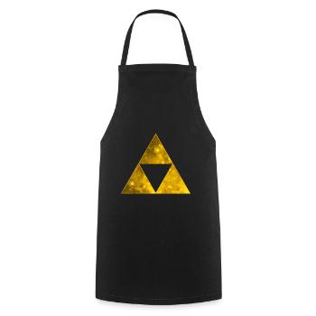 Space Triangle, Mathematics, Universe, Triforce, - Tablier de cuisine - noir - Devant - AI Model Male 185 dark (185cm)
