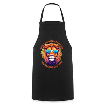 Once You Become Fearless - Life Becomes Limitless - Cooking Apron - black - Front - AI Model Male 185 dark (185cm)