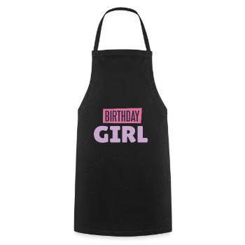Birthday girl woman birthday - Cooking Apron - black - Front - AI Model Male 185 dark (185cm)