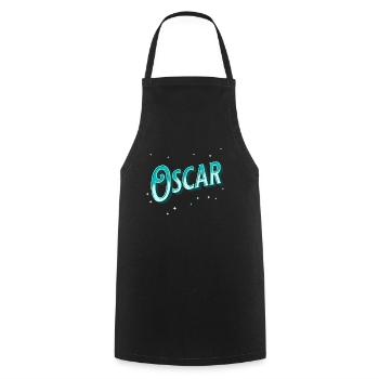 Oscar names personalized - Cooking Apron - black - Front - AI Model Male 185 dark (185cm)